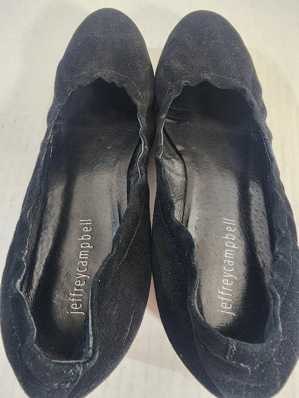 Jeffrey Campbell Black Suede Ballet Flats Women's Size 8.5.